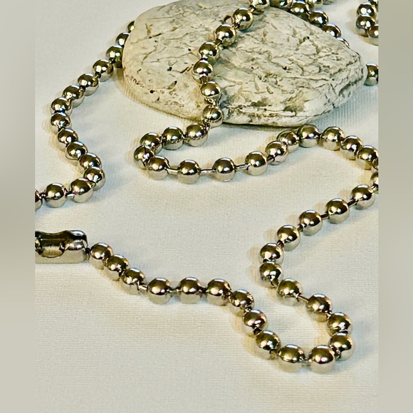 Other - Ball chain stainless steel silver 34” length, width 6 mm